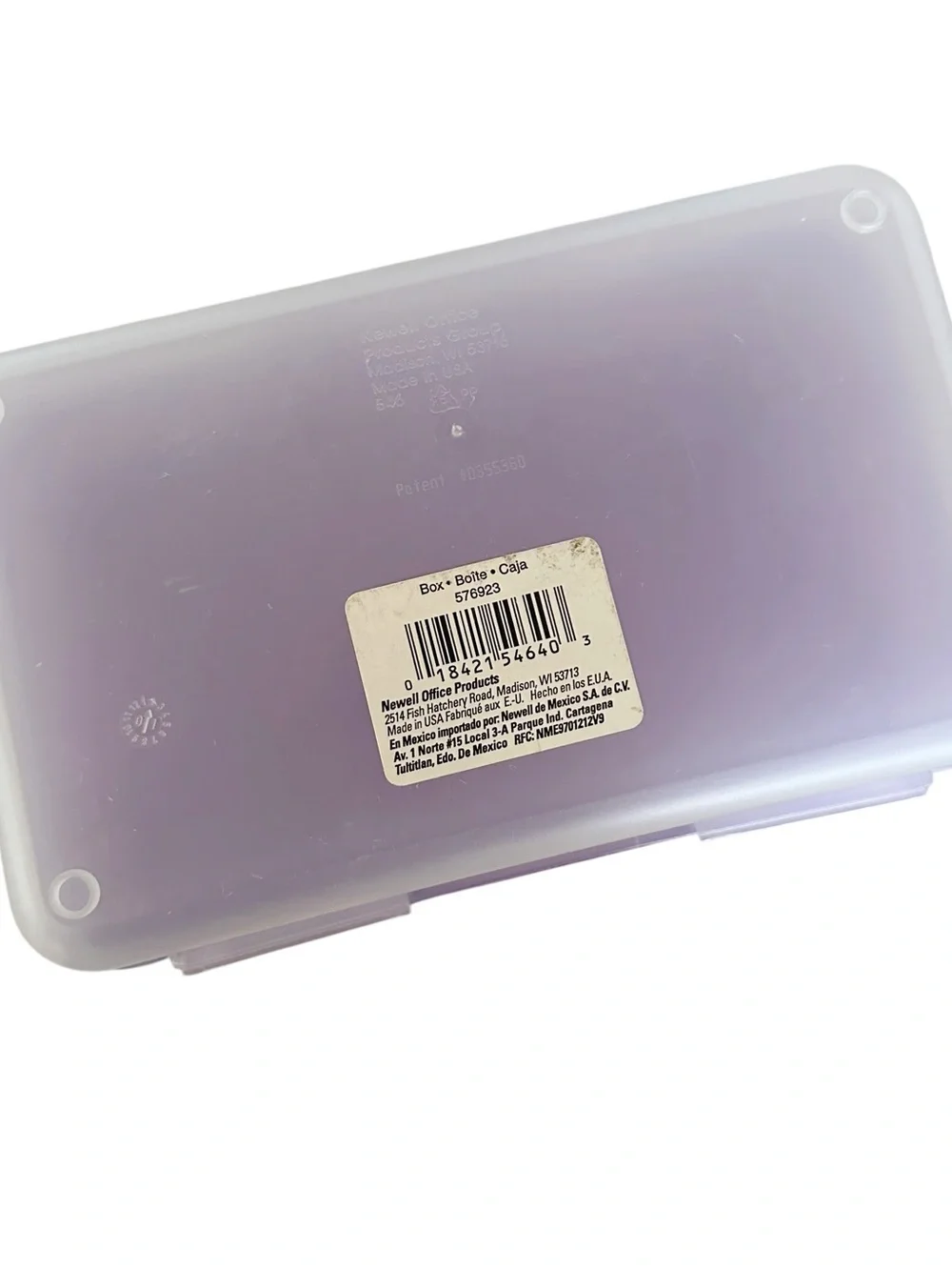 Spacemaker Vintage 90s Purple & Clear Pencil Case Box